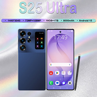 S25 Ultra Business Professionelles Smartphone 6,9 Zoll 120Hz LCD Android 15 16GB 1TB 108MP 8000mAh MTK Dimensity Deca Core 5G Dual SIM