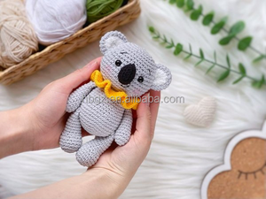 Jouets en peluche en coton PP, animaux <span class=keywords><strong>Koala</strong></span> et paresseux en amigurumi au crochet 100% faits à la main, tissu en coton pour bébé - Product Image 2