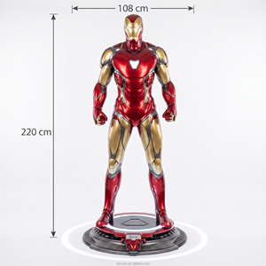 Statua a grandezza naturale di <span class=keywords><strong>Iron</strong></span> <span class=keywords><strong>Man</strong></span> Mark 85 dei Marvel <span class=keywords><strong>Avengers</strong></span> con luce LED, scultura da collezione in resina di fibra di vetro dipinta - Product Image 6