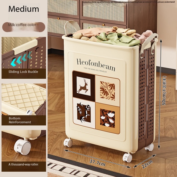 Couleur café au lait, taille moyenne avec roulettes