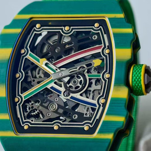 6702Top-quality fashion mechanical watch with carbon fiber case, ultra-thin hollow-out sport <b>automatic</b> mechanical watch - Product Image 2