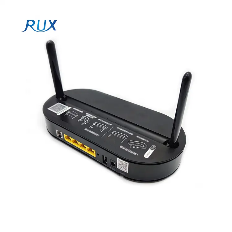 Unit Jaringan Optik 4GE + 1POTS + 1USB 2.4G/5G WIFI Router GPON ONU FTTH Router