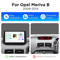 Autoradio Junsun 9 pouces Android Auto Carplay GPS pour Opel Meriva B 2009-2014, CarPlay sans fil, écran tactile