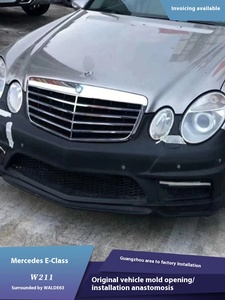 Convient pour Mercedes-Benz Classe E <span class=keywords><strong>W211</strong></span>, kit carrosserie complet E63 AMG en plastique pour modification simple des pare-chocs avant et arrière, pour - Product Image 3