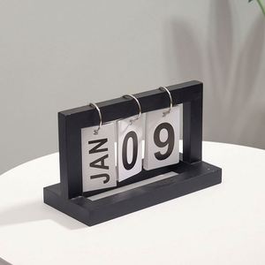 Wholesale Wooden Flip <b>Calendar</b> Reusable Desktop Decor <b>Calendar</b> for Office Home - Product Image 4