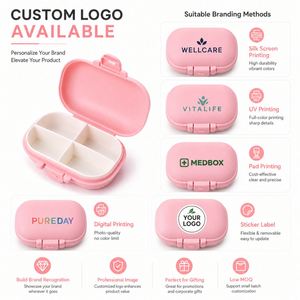 Pastillero de Viaje, Organizador de Medicamentos, Mini Caja de Almacenamiento con Logotipo Personalizado, 7 Colores, Tipo Concha, Portátil, Venta al Por Mayor, Regalo - Product Image 2