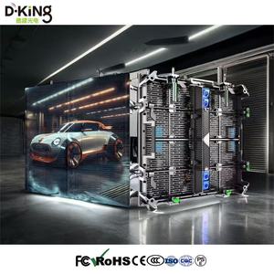 D-King Transparent LED Display <b>Screen</b> Hot Sell Indoor P3.91 Curtain <b>Window</b> Glass Wall TV Panels <b>Mesh</b> Display Panel Mounting - Product Image 4