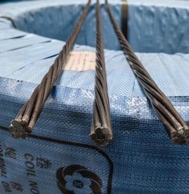 ASTM A416 Standard 12.7mm 15.24mm 7-Wire Prestressing Steel Strand for Bridge Construction