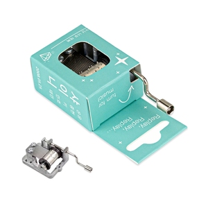 Caja <span class=keywords><strong>de</strong></span> Música Mecánica Personalizada <span class=keywords><strong>de</strong></span> 18 <span class=keywords><strong>Notas</strong></span> a Manivela con Canciones Propias, Elegante y Popular - Product Image 3