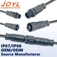 Connecteur de câble étanche JOYL M10 mâle/femelle 1 à 4 broches en cuivre plaqué or pour petits équipements d'automatisation