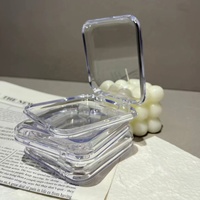Boîtes d'emballage d'ongles artificiels à rabat de luxe en acrylique Matériau d'emballage cosmétique transparent Plastique PS Taille personnalisée acceptée CN;GUA