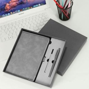 A5 Hardcover Notebook Set Premium Black Gift Box Smooth Writing No Ink Residue Pen Included Leather Cover 100 Sheets - Product Image 3