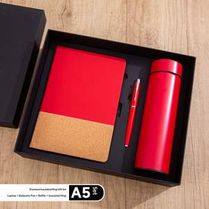 Coffret Cadeau Luxe en Cuir PU : Stylo, Carnet et Gobelet – Impression Sérigraphique Exquise, Logo Personnalisé, Boîte Cadeau Portable, Idéal pour Entreprises - Product Image 4