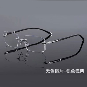 2025 Logotipo personalizado Rimless Presbiopia Óculos Anti Luz Azul Diamante Corte Fotocromático Quadrado Clear Lens Óculos De Leitura - Product Image 3