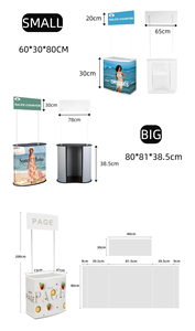 Comptoir de promotion pop-up léger, pliable, rectangulaire, portable, intérieur/extérieur, supermarché, bureau de promotion de haute qualité - Product Image 5