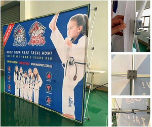 Exhibidores Portátiles con Gráficos Personalizados para Ferias Comerciales y Eventos, Soporte para Pancartas y Estructuras de Exhibición - Product Image 5