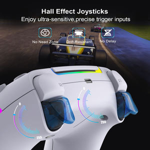 Manette de jeu sans fil avec lumières RGB, double vibration, six axes, batterie 1200 mAh pour PC, fabriquée en Chine - Product Image 4