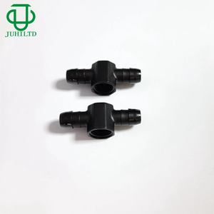 Conector en T de tres vías con rosca hembra 1/8NPTX 1/4 X 1/4, accesorio de bombeo de 6 mm de diámetro interior para tubería hexagonal de plástico PP para aceite, agua y aire. - Product Image 1