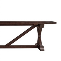 Table et chaises de salle à manger rectangulaires en bois massif, style rustique américain haut de gamme, écologiques