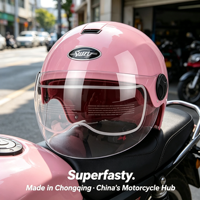 Équipement de protection pour la conduite, casque de moto ouvert de luxe, matériau ABS, ventilation, design léger, toutes saisons, pour les navetteurs