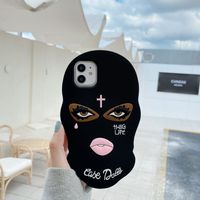 Noir veuve masque coque de téléphone drôle antichoc Silicone housse de protection pour Apple pour iphone 16 15 14 13 11 Plus/pro/pro Max