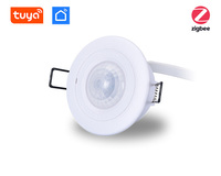 ACP-1008ZB Tuya Zigbee 12-24VDC Capteur de mouvement PIR 8m de portée Détection de micro-mouvements à 360° Capteur encastré à profil bas