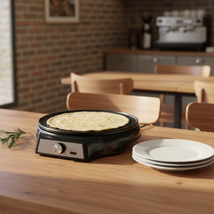 Crêpière et Plaque à Pizza Électrique Domestique Antiadhésive 33CM avec Température Réglable - Product Image 6