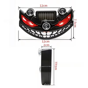 Solar LED Devil Eye <b>Car</b> Window Ornament Rear Windshield Decorative Light Auto Exterior Accessory - Product Image 3