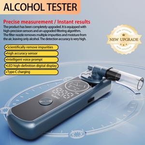 Novo Lançamento: Bafômetro Profissional QYZP QY-002 com Sensor Semicondutor e Bateria de Lítio para Detecção de Embriaguez - Product Image 4