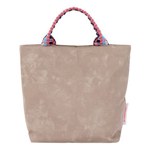 Bolso de Mano con Solapa Minimalista y Ecológico de la Serie Color-blocking Lady Tyvek de Nuevo Diseño, con Dos Correas, Cierre de Cremallera, Impermeable y de Gran Capacidad - Product Image 1