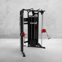 Station de musculation compacte professionnelle avec croisement de câbles, mini-rack de puissance multifonction et double poulie pour salle de sport