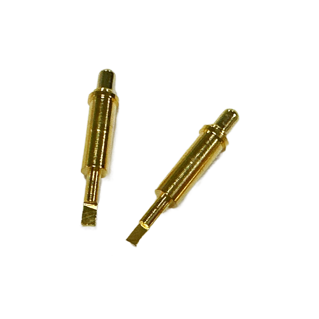 Custom Golden Brass Spring Loaded 1P Pogo Pin Lug Terminals Straight Flange SMT SMD Magnetic Connector Tool Part RongGuang