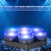 Luz Retro de 7 Ojos, 7x50 LED, Efectos Estroboscópicos COB RGB, Iluminación de Matriz para DJ, para Conciertos