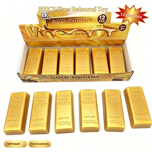 ของเล่นบีบ PU Slow Rebound Gold Brick Squishy น่ารัก บรรเทาความเครียด และของชำร่วยงานปาร์ตี้ - Product Image 2
