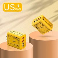 Enchufe EU/US GAN 120W Super Flash Charge, Cargador Rápido de 120W, Adaptador de Viaje Portátil, Cargador Rápido para Teléfono Inteligente, Cargador USB