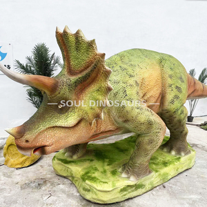 公園やショッピングモール向けの特注デザイン巨大アニマトロニクスリアルなトリケラトプス模型 - Product Image 3