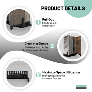 Tiết Kiệm Không Gian Thích Hợp Cho Lớn Granite Hai Mặt Hiển Thị Nhiệm Vụ Nặng Nề Đẩy Kéo Gốm Gạch Mẫu Hiển Thị Giá - Product Image 3