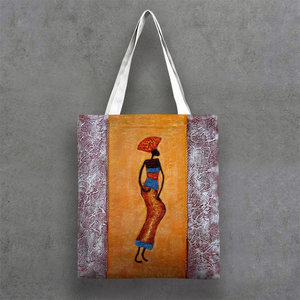 Bolsa <span class=keywords><strong>de</strong></span> compras <span class=keywords><strong>de</strong></span> lona con diseño <span class=keywords><strong>de</strong></span> patrón <span class=keywords><strong>de</strong></span> dibujos animados <span class=keywords><strong>de</strong></span> pintura <span class=keywords><strong>de</strong></span> <span class=keywords><strong>vida</strong></span> <span class=keywords><strong>de</strong></span> Mujer Africana - Product Image 4