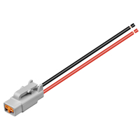 Konektor Otomotif Tahan Air E-TING Deutsch DT 2-Pin IP67 Male/Female dengan Kabel 16 AWG 5 Pasang untuk Mobil/Truk & Kapal