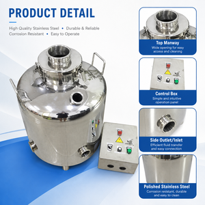 Serbatoio da 50 Litri ad Alta Capacità, Qualità Garantita, per Caldaia di Distillazione, <span class=keywords><strong>Acciaio</strong></span> <span class=keywords><strong>Inox</strong></span> 304 - Product Image 3