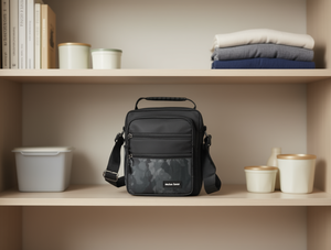 Borsa da viaggio da uomo con cerniera a quattro strati in nylon Oxford 33x15x85 cm, design minimalista - Product Image 2