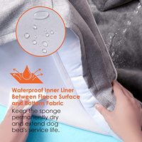 Canapé-lit pour chien personnalisé OEM, matelas pour animaux de compagnie en mousse à mémoire de forme avec soutien en forme de nid d'abeille, housse lavable avec fermeture éclair, pour usage intérieur