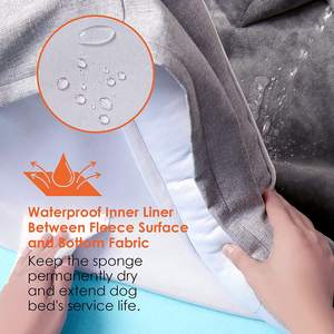 Cama de Gel Refrigerante para Perros, Colchón Ortopédico de Espuma Viscoelástica para Mascotas, Funda Impermeable Duradera, Apta para Perros de Raza Grande - Product Image 3