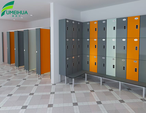 Fumeihua Tủ Đựng HPL 12 Cửa Màu Đen Tủ Đựng Đồ Tập Gym Trường Học <span class=keywords><strong>6</strong></span> Cửa 3 Tầng - Product Image 6