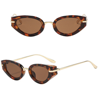 Lunettes de soleil tendance DL Cat Eye à monture fine UV400, monture intégrale, légères