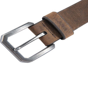 Personalizable resistente antiguo bronce níquel aleación Hardware hombres Durable completo-grano sillín cuero clásico cinturón - Product Image 4