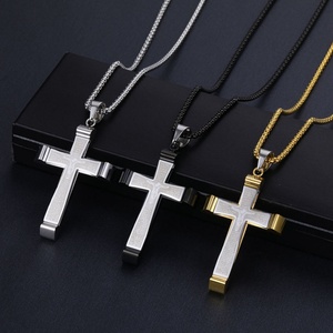 Gold Cross Pendant Crucifix Jesus Cross Pendants <b>Necklace</b> Black <b>Silver</b> Stainless Steel High Quality <b>Mens</b> <b>for</b> <b>Men</b> Charm <b>Necklaces</b> - Product Image 5