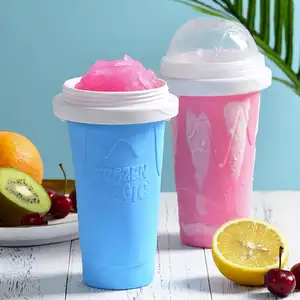 Squeeze Smoothie Make Cup Ice Cream Slushy Cup Frozen Silicone Smoothies Cup