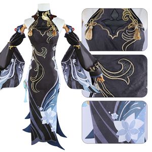 Ecoparty Shen He <span class=keywords><strong>Cosplay</strong></span> disfraz Frostflower Dew vestido <span class=keywords><strong>Genshin</strong></span> <span class=keywords><strong>Impact</strong></span> Lantern Rite <span class=keywords><strong>Shenhe</strong></span> nuevos trajes de <span class=keywords><strong>Cosplay</strong></span> disfraces uniformes - Product Image 2