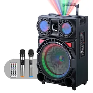 Karaoke Bluetooth Equipamento Portátil Canto Sistema de Altifalantes Suporta USB Cartão SD AUX MP3 FM